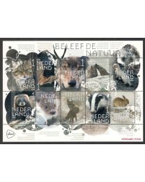 Nederland 2019: NVPH: V3711-3720: Beleef de Natuur: Zoogdieren velletje postfris