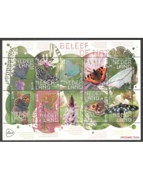Nederland 2019: NVPH: V3749-3758: Beleef de Natuur: Vlinders: velletje postfris