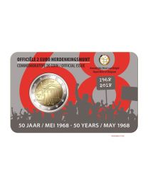 België 2018: Speciale 2 Euro unc:  "50 Jaar Mei 1968"  in Coincard NL
