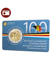 België 2021: Speciale 2 Euro: "100 jaar BLEU" BU in coincard NL