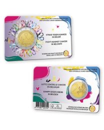 België 2 euromunt 2024 ‘Strijd tegen Kanker in België’ BU in coincard NL