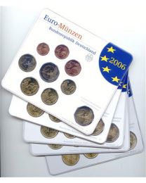 Duitsland 2006: BU Jaarsets met extra 2 Euro (5 sets met de letters A, D, F, G en J)