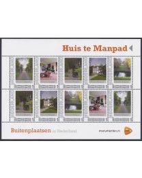 Nederland 2012: NVPH: V2751-Ae-28 "Buitenplaatsen in Nederland": Huis te Manpad: velletje postfris