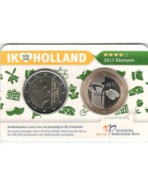 Nederland 2017: Holland Coin Fair Coincard: Klompen