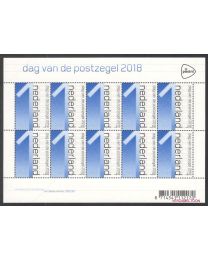 Nederland 2018: NVPH: V3695: Dag van de Postzegel velletje postfris