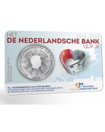 Nederland 2014: BU Coincards Herdenkingsmunten: Het De Nederlandse Bank Vijfje