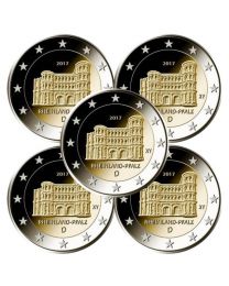 Duitsland 2017: Speciale 2 Euro unc: Rheinland-Pfalz: A, D, F, G, en J