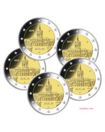 Duitsland 2018: Speciale 2 Euro unc: Berlijn Charlottenburg: A, D, F, G, en J