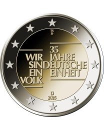 Duitsland 2025: Speciale 2 Euro unc:  "35 jaar Duitse Eenheid" 2005: Met letter J
