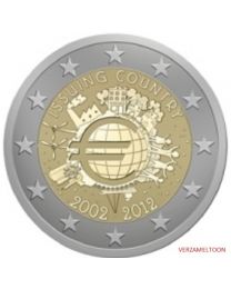 Estland 2012: Speciale 2 Euro unc: 10 Jaar Euro