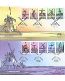 Nederland 2013: NVPH FDC: E677A + E677B: Nederlandse molens