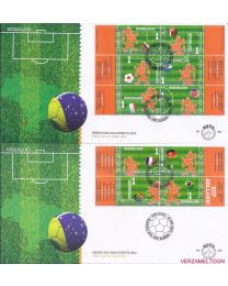 Nederland 2014: NVPH FDC: E696A + E696B: 10 x Oranje op het WK voetbal