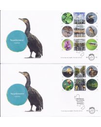 Nederland 2015: NVPH FDC: E712A + E712B: Flora en fauna van het Naardermeer