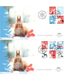 Nederland 2015: NVPH FDC: E725A + E725B: Decemberzegels 2015