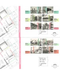 Nederland 2017: NVPH FDC: E758A + E758B: Architectuur van de wederopbouw
