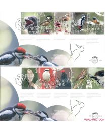 Nederland 2020: NVPH FDC: E811A + E811B: Beleef de Natuur: Bos- & Heidevogels