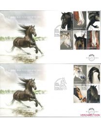 Nederland 2021: NVPH FDC: E832A + E832B: Nederlandse Paardenrassen 2021