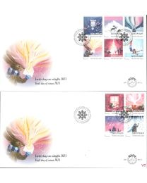 Nederland 2023: NVPH FDC: E871A + E871B: Decemberzegels 2023