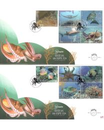 Nederland 2024: NVPH FDC: E881A + E881B: Onderwaterleven Bonaire 2024