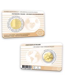 Finland 2025: Speciale 2 Euro unc: "Staatsbezoek Van Finland in coincard (Fins)"