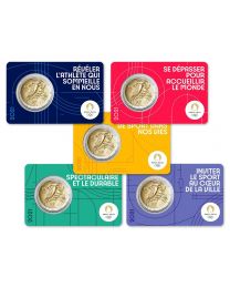 Frankrijk 2021: Speciale 2 Euro unc: "Olympics" 2021 Coincard Set 