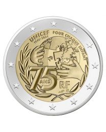 Frankrijk 2021: Speciale 2 Euro unc:  "Unicef"