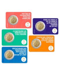 Frankrijk 2022: Speciale 2 Euro unc: "Olympics 2024" Coincard Set 