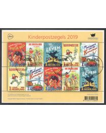 Nederland 2019: NVPH: V3786-3790: Kinderpostzegels: velletje gestempeld