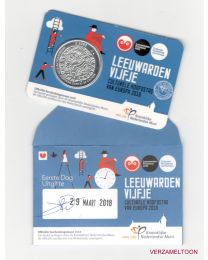 Nederland 2018: 1e Dag Coincard Herdenkingsmunt: Het Leeuwarden Vijfje