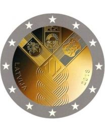 Letland 2018: Speciale 2 Euro unc: Baltische Onafhankelijkheid