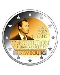 Luxemburg 2018: Speciale 2 Euro unc: 150 Jaar Luxemburgse Grondwet met muntteken Luxemburg