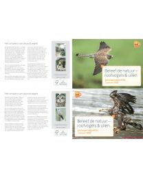 Nederland 2020: NVPH: M605 a+b: Postzegelmapje: Beleef de Natuur - Roofvogels en Uilen