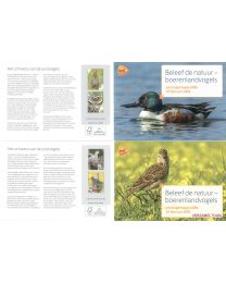 Nederland 2020: NVPH: M608 a+b: Postzegelmapje: Beleef de Natuur - Boerenlandvogels