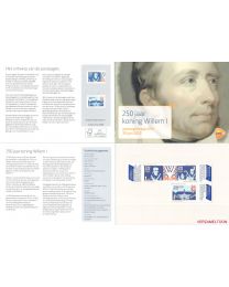 Nederland 2022: NVPH: M654: Postzegelmapje: 250 jaar Koning Willem 1 2022