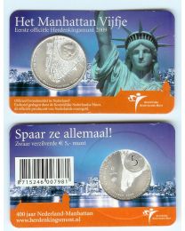 Nederland 2009: Coincards Herdenkingsmunten: Manhattan Vijfje