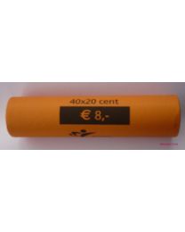 Nederland 2002: Muntrol met 40 x 20 Cent UNC