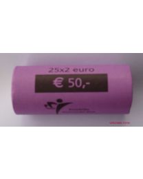 Nederland 2002: Muntrol met 25 x 2 Euro UNC