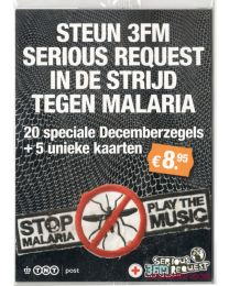 Nederland 2009: NVPH: 2 x 2619-F-2: Decemberzegels "Serious Request" met 5 kaarten: 2 velletjes postfris