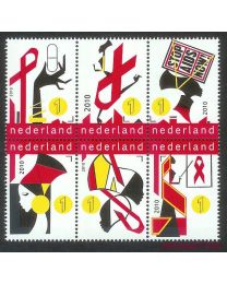 Nederland 2010: NVPH: 2770-2775: Stop AIDS now:  serie postfris
