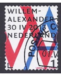 Nederland 2013: NVPH: 3057: Inhuldigingszegel Koning Willem-Alexander: gestanst gestempeld