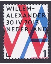 Nederland 2013: NVPH: 3057: Inhuldigingszegel Koning Willem-Alexander: gestanst postfris