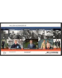 Nederland 2017: NVPH: 3535: Koning Willem-Alexander 50 jaar: velletje gestempeld