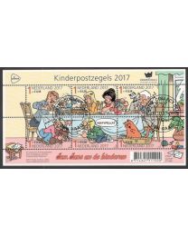 Nederland 2017: NVPH: 3586: Kinderpostzegels: velletje gestempeld