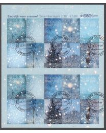 Nederland 2007: NVPH: V2530-2539: Decemberzegels: velletje gestempeld