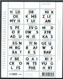 Nederland 2009: NVPH: V2623-2634: Lees mee (100 jaar Braille): velletje postfris