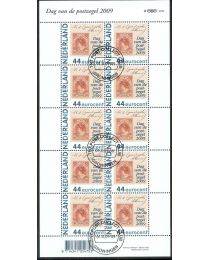 Nederland 2009: NVPH: V2682: Dag van de postzegel: velletje gestempeld