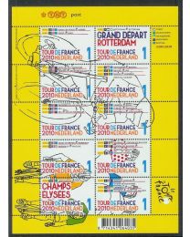 Nederland 2010: NVPH: V2720-2729: Tour de France: velletje postfris