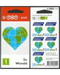 Nederland 2010: NVPH: V2743: Wereld 1, hart/globe: velletje postfris
