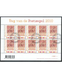 Nederland 2010: NVPH: V2768: Dag van de Postzegel: velletje gestempeld