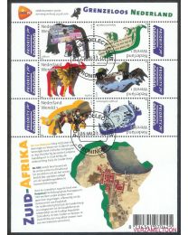 Nederland 2011: NVPH: Va2844-2849: Grenzeloos Nederland-Zuid Afrika: velletje gestempeld